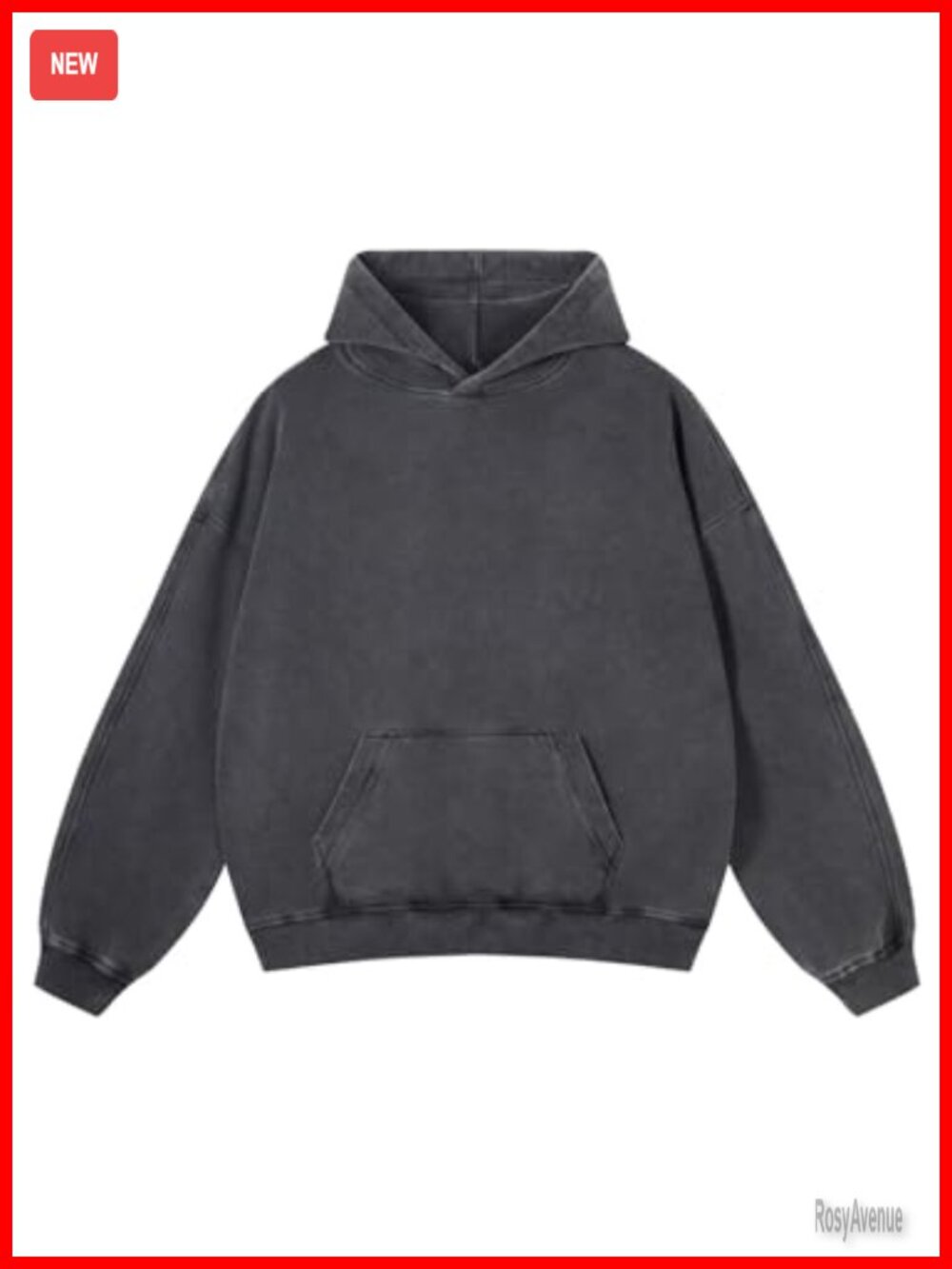 Oversized Acid Wash Hoodie Pullover Heavyweight Cotton Sweatshirt